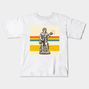 statue rock star play music vintage retro Kids T-Shirt